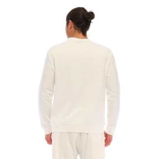 Pamuklu Bisiklet Yaka Basic Sweatshirt PORTA EKRU - 4