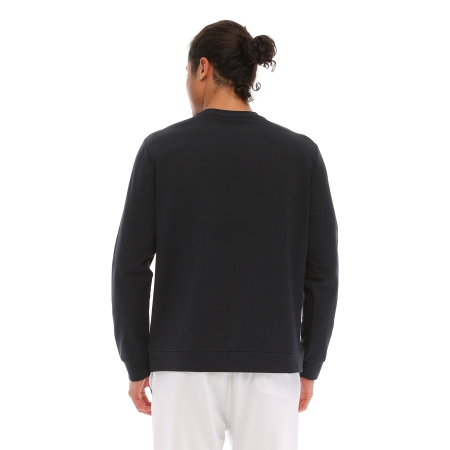 Pamuklu Bisiklet Yaka Basic Sweatshirt PORTA LACİVERT - 3