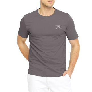 %100 Pamuk T-Shirt PATEO GRİ - RARU