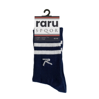 Raru S.P.Q.O.R Short Leg Warmers Tennis Socks Navy Blue - R.WAY (1)