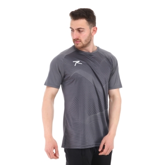 Unisex Dijital Baskılı T-Shirt JUSTA GRİ - RARU (1)
