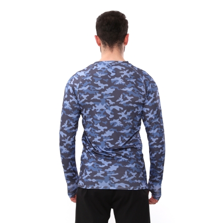Uzun Kollu T-Shirt EVOCO MAVİ - 3