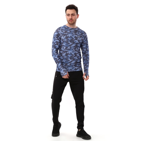 Uzun Kollu T-Shirt EVOCO MAVİ - 4