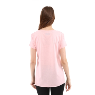 Raru %100 Cotton Bisiklet Yaka T-Shirt FUMUS Pink - 4