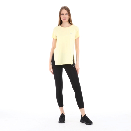 Raru %100 Cotton Bisiklet Yaka T-Shirt FUMUS Yellow - 5