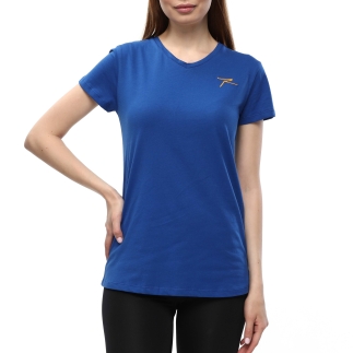 Raru %100 Cotton T-Shirt MULIER Saks Blue - 1