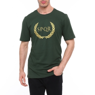 S.P.Q.R - SPQR Erkek %100 Pamuk T-Shirt ARES HAKİ (1)