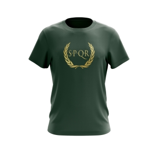 SPQR %100 Cotton T-Shirt ARES Khaki - S.P.Q.R