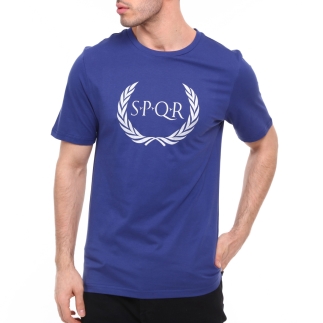 SPQR %100 Cotton T-Shirt ARES Indigo - S.P.Q.R (1)