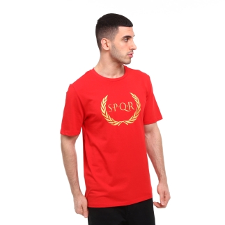 SPQR Erkek %100 Pamuk T-Shirt ARES KIRMIZI - 4