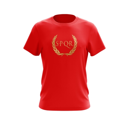 SPQR Erkek %100 Pamuk T-Shirt ARES KIRMIZI - 1