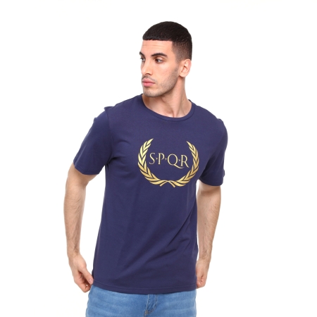 SPQR Erkek %100 Pamuk T-Shirt ARES LACİVERT - 3