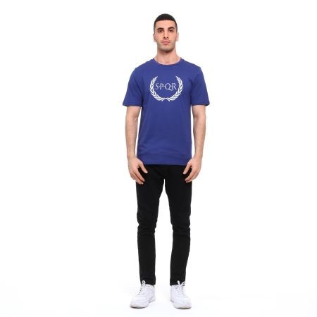 SPQR %100 Pamuk T-Shirt ARES İNDİGO - 6