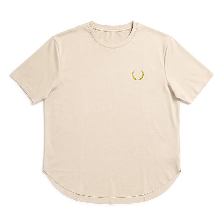 SPQR Lazer Kesim Basic T-Shirt AETHER BEJ - 1