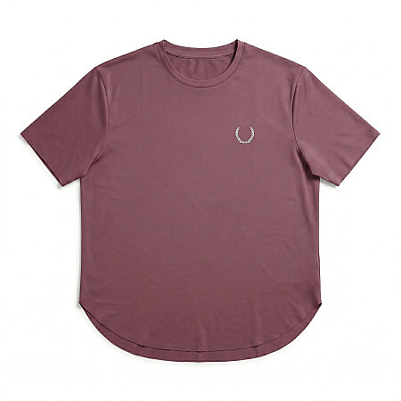 SPQR Lazer Kesim Basic T-Shirt AETHER MOR - 1