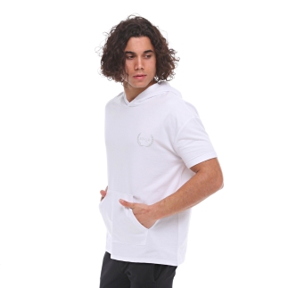 SPQR Hooded Short Sleeved Sweatshirt NEPTUNE White - S.P.Q.R (1)