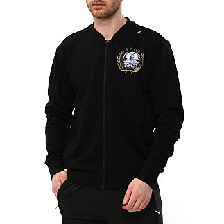SPQR Baskılı Fermuarlı Sweatshirt AUREUS SİYAH - SPQR