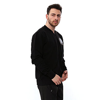 SPQR Baskılı Fermuarlı Sweatshirt AUREUS SİYAH - 3