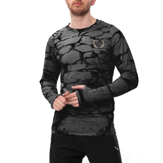 SPQR Uzun Kollu T-Shirt EVOCO FÜME - BÜYÜK BEDEN